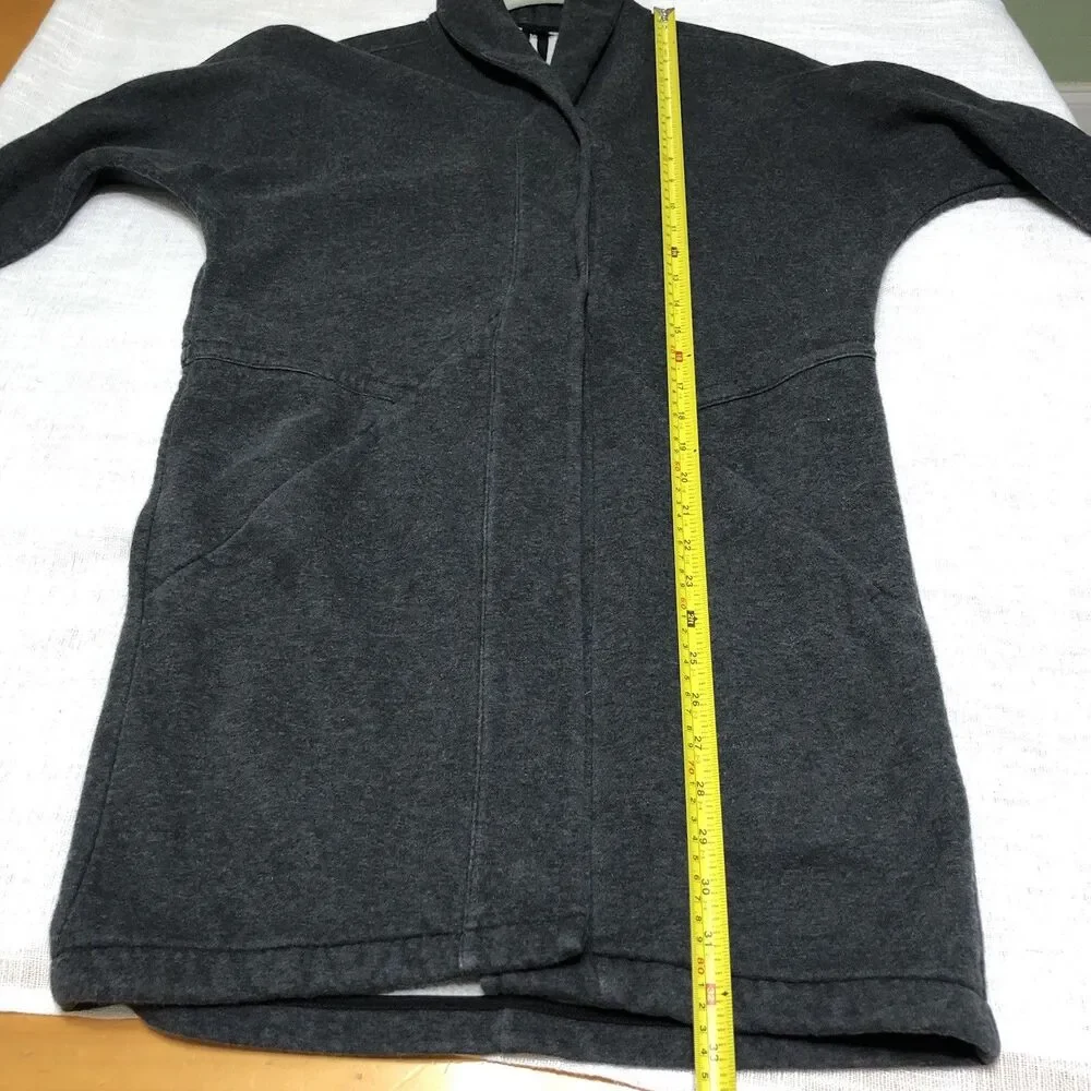 Lululemon Wrap Jacket Size 4 &Go Take You There Heathered Black Fleece Longline